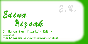 edina mizsak business card